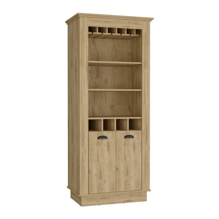 Tuhome Misuri Wardrobe Armoire with Double Door. Drawer. Metal Rods. and Open Shelves-White CLB9088